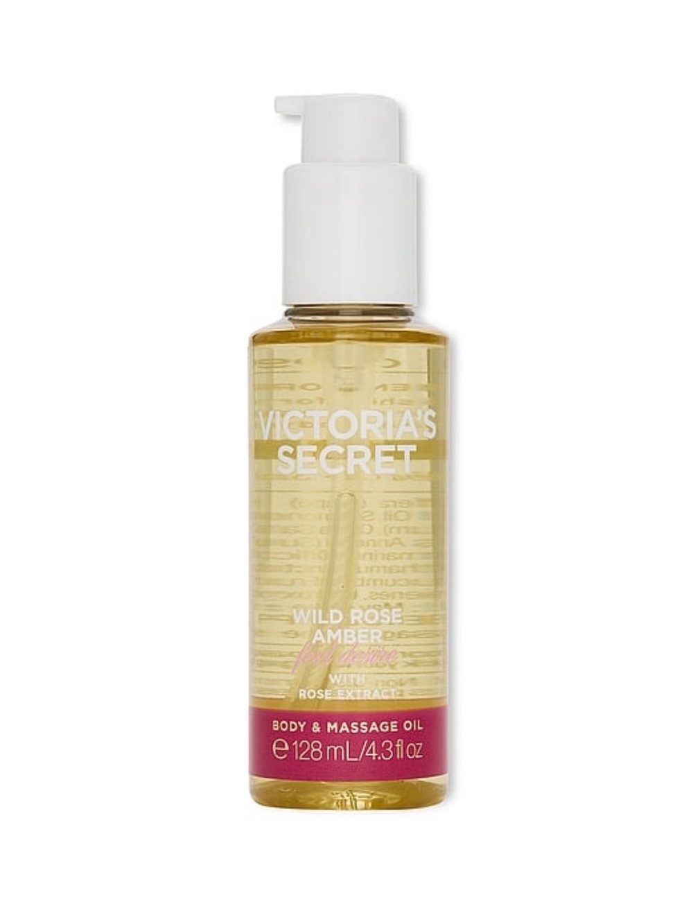 Victoria's Secret Wild Rose Amber Body & Massage Oil - White/Gold